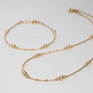Beaded Gold Filled Necklace