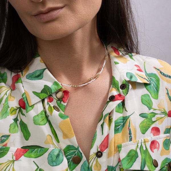 Beaded Gold Filled Necklace