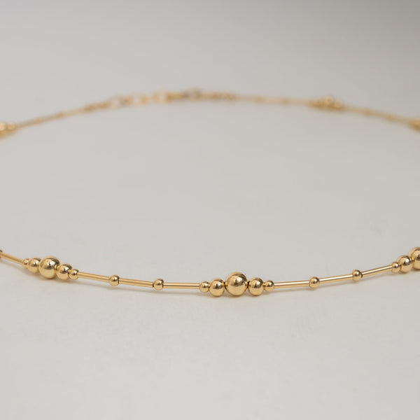 Beaded Gold Filled Necklace