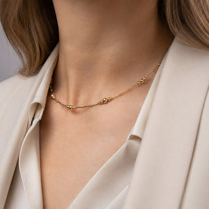 Beaded Gold Filled Necklace