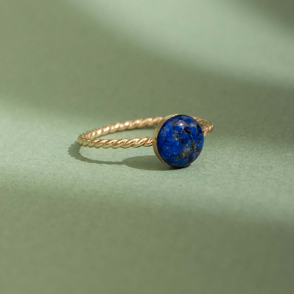Blue Lapis Twist Ring - Kate Koel