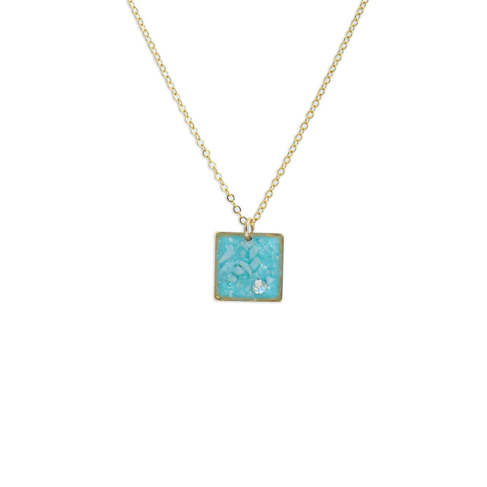 Blue Square Necklace - Kate Koel