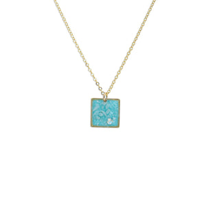 Blue Square Necklace - Kate Koel