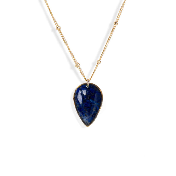 Blue Teardrop Necklace - Kate Koel