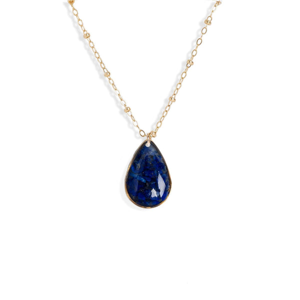 Blue Teardrop Necklace - Kate Koel
