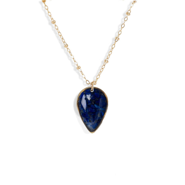 Blue Teardrop Necklace - Kate Koel