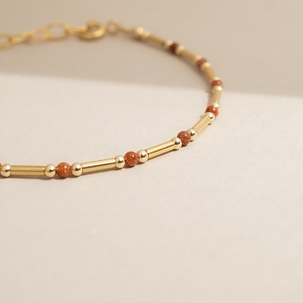 Sunstone Beaded Bracelet