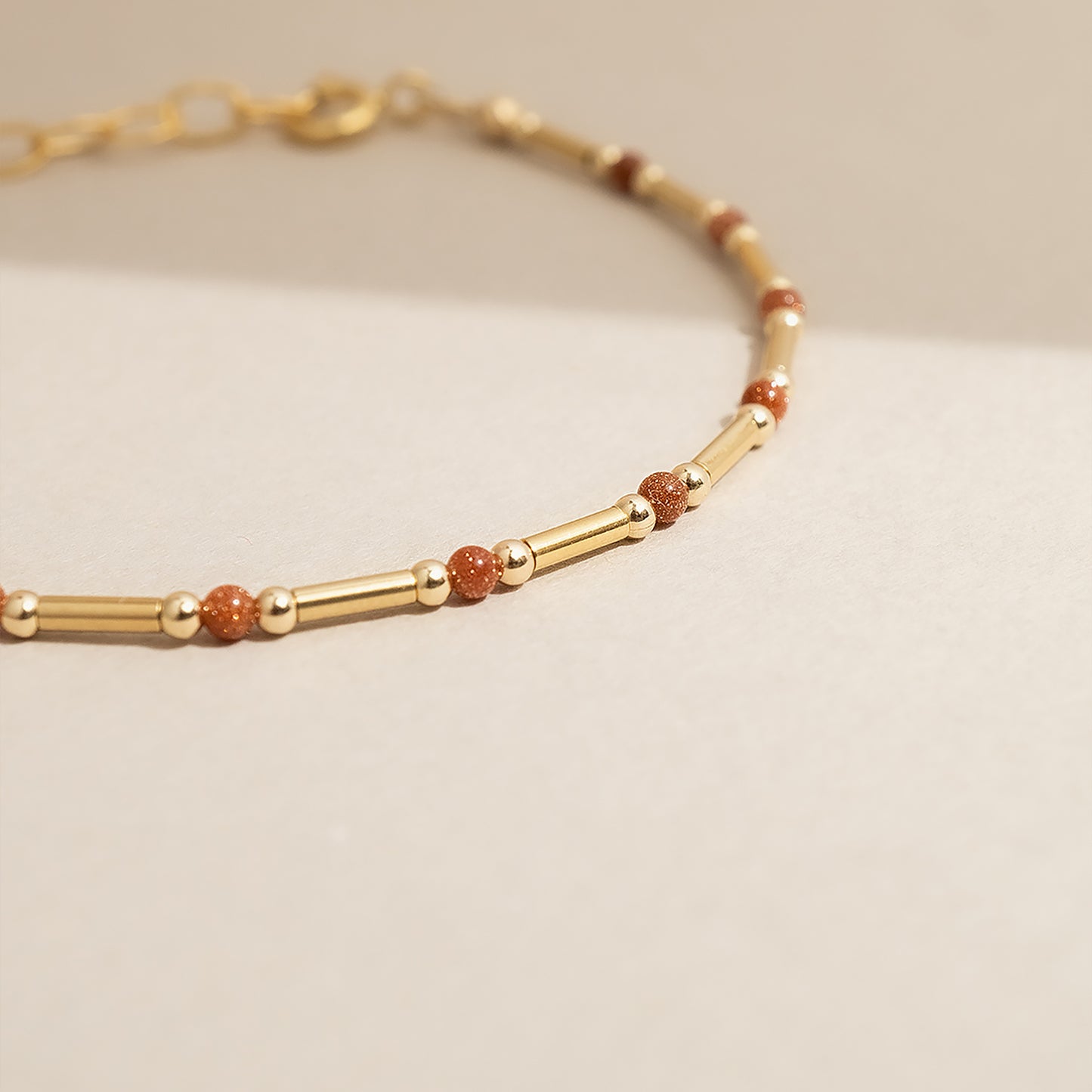 Sunstone Beaded Bracelet