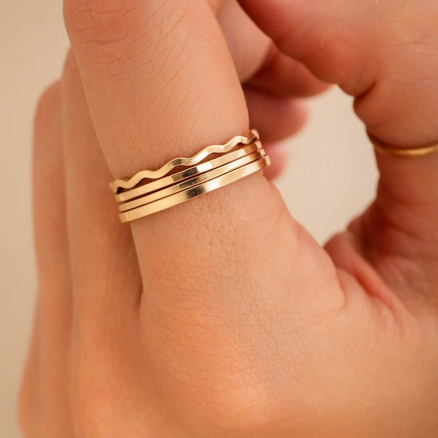 Dainty Gold Square Ring - Kate Koel