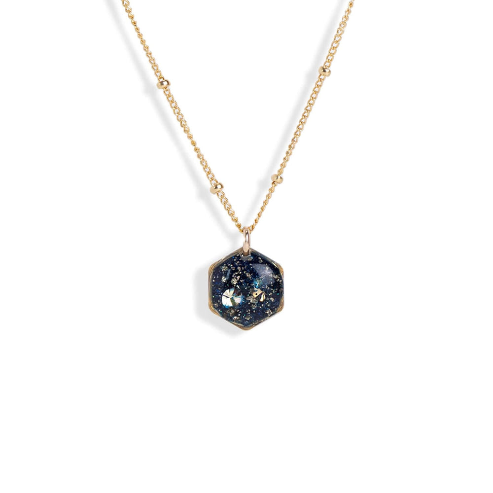 Dainty Hexagon Galaxy Necklace - Kate Koel