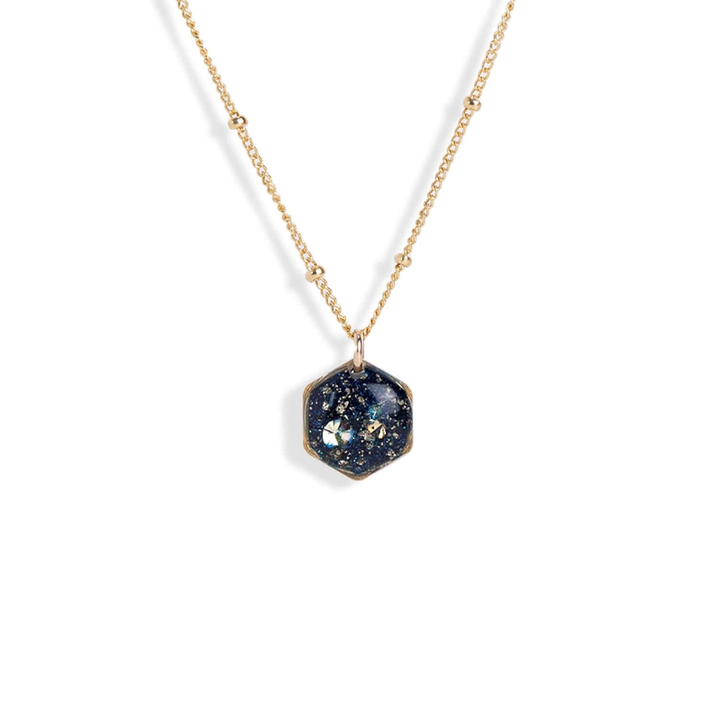 Dainty Hexagon Galaxy Necklace - Kate Koel