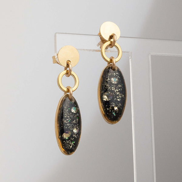 Dangling Oval Galaxy Earrings - Kate Koel