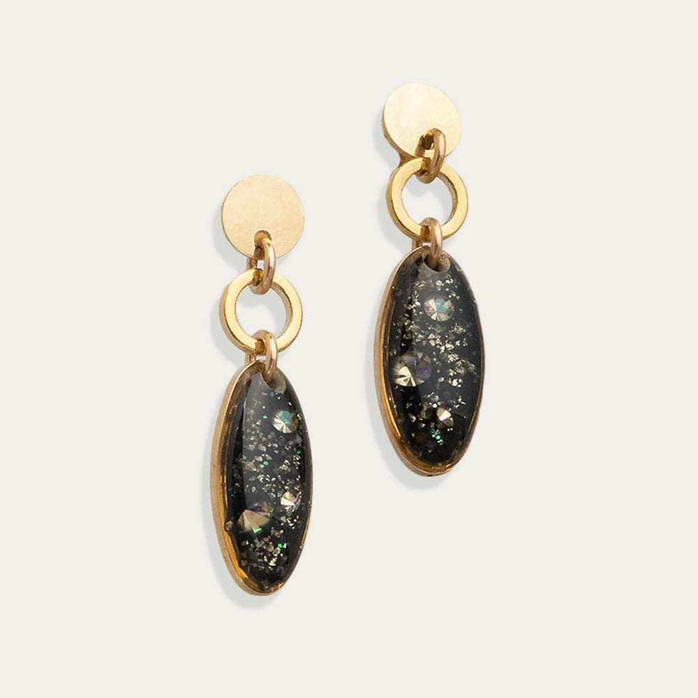 Dangling Oval Galaxy Earrings - Kate Koel