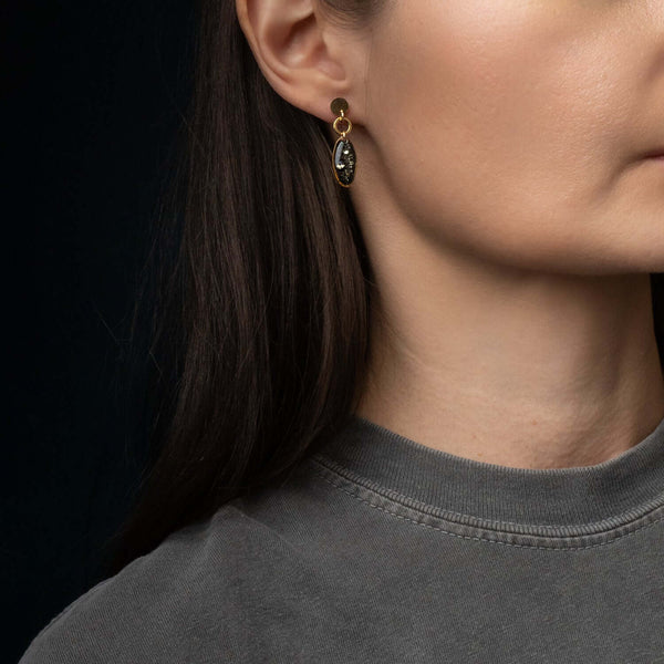 Dangling Oval Galaxy Earrings - Kate Koel