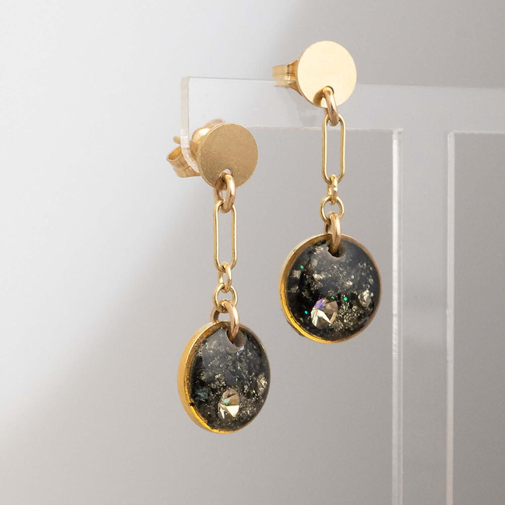 Dangling Round Galaxy Earrings - Kate Koel