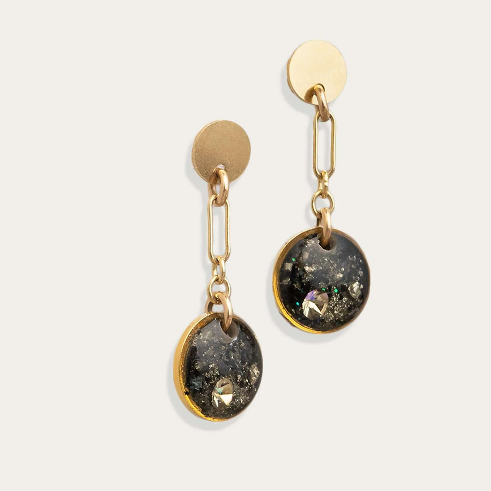 Dangling Round Galaxy Earrings - Kate Koel