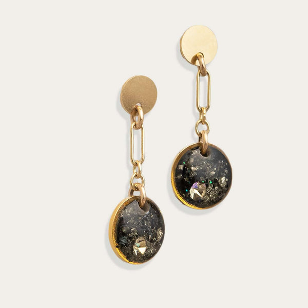 Dangling Round Galaxy Earrings - Kate Koel
