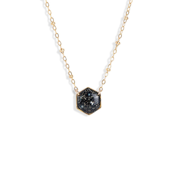Delicate Galaxy Hexagon Necklace - Kate Koel