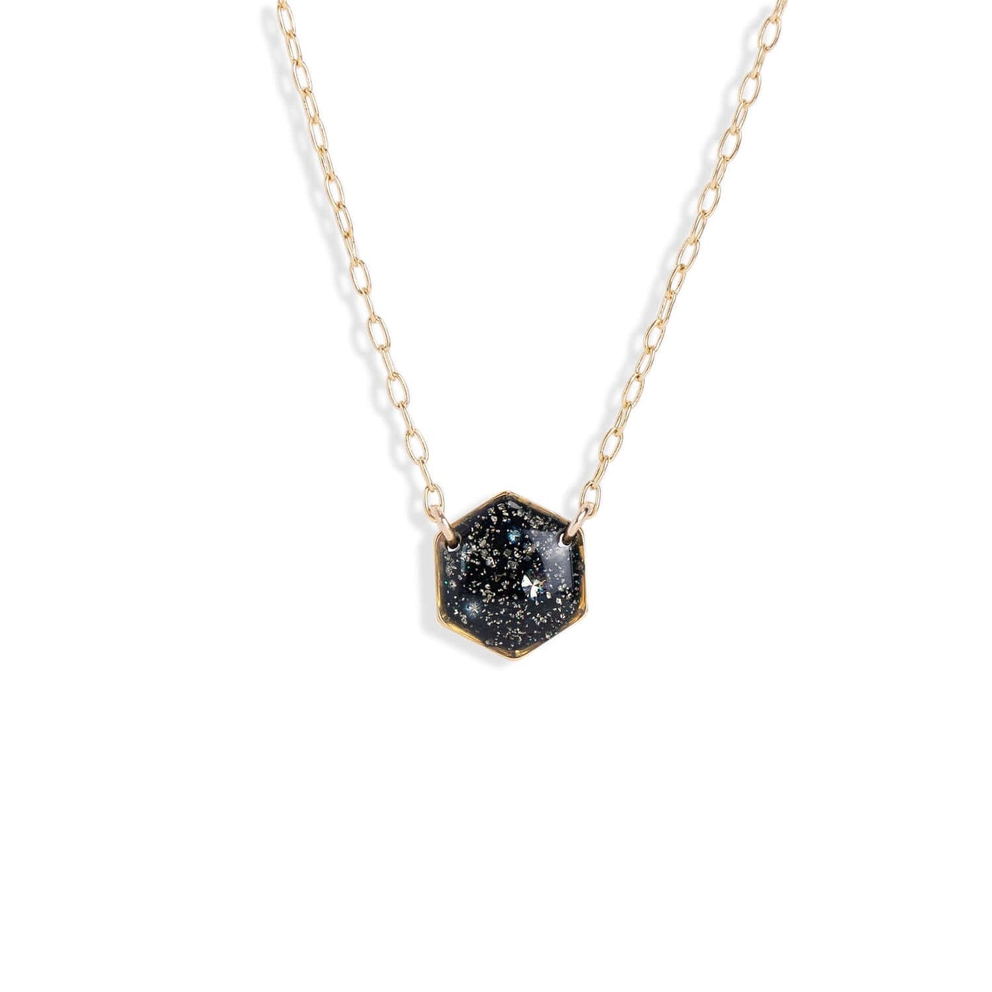 Delicate Galaxy Hexagon Necklace - Kate Koel