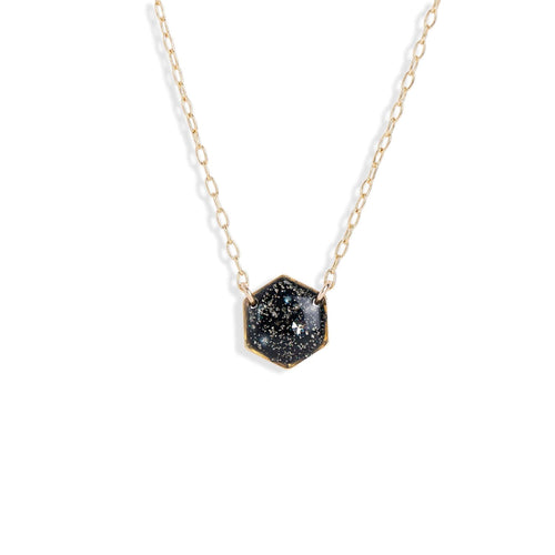 Delicate Galaxy Hexagon Necklace - Kate Koel
