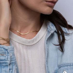 Delicate Herringbone Chain Necklace - Kate Koel