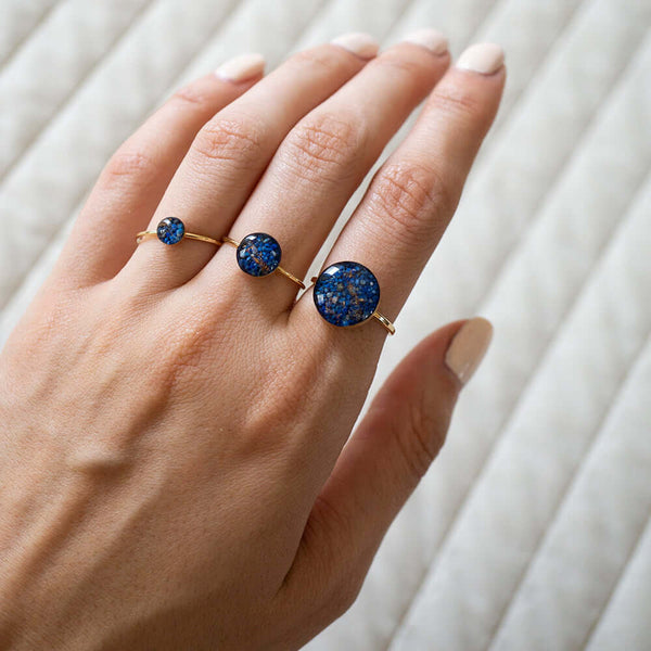 Delicate Lapis Lazuli Round Ring - Kate Koel