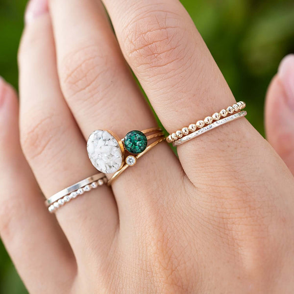 Delicate Oval Gemstone ring - Kate Koel