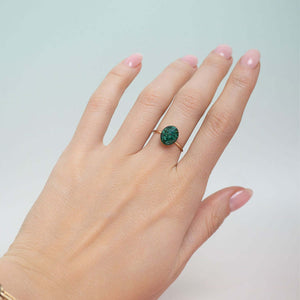 Delicate Oval Malachite ring - Kate Koel