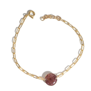 Delicate Round Garnet Bracelet - Kate Koel