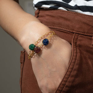 Delicate Round Lapis Bracelet - Kate Koel