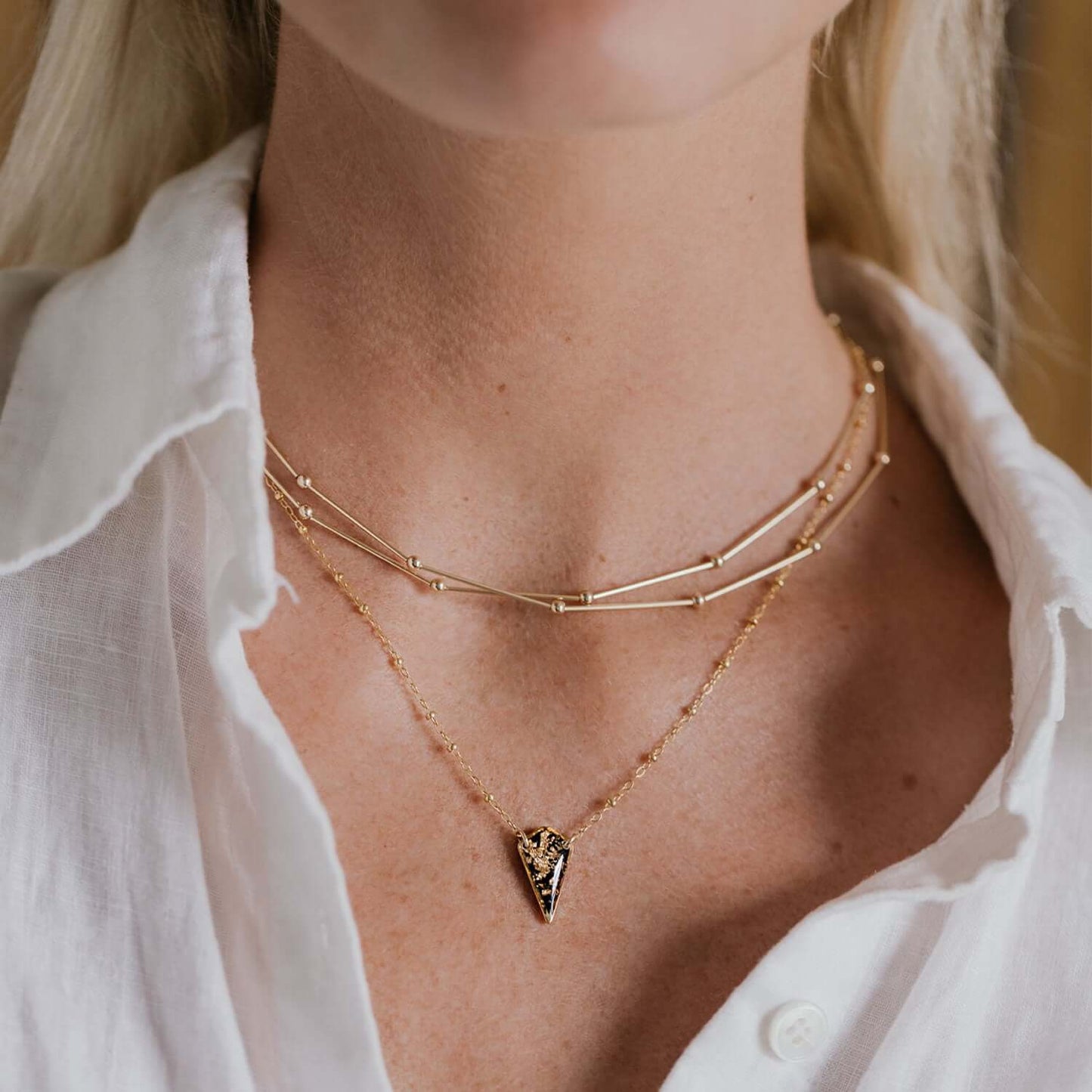 Diamond Shimmer Foils Necklace - Kate Koel