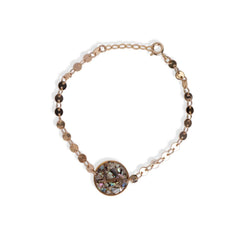Disc Chain Round Abalone Bracelet - Kate Koel