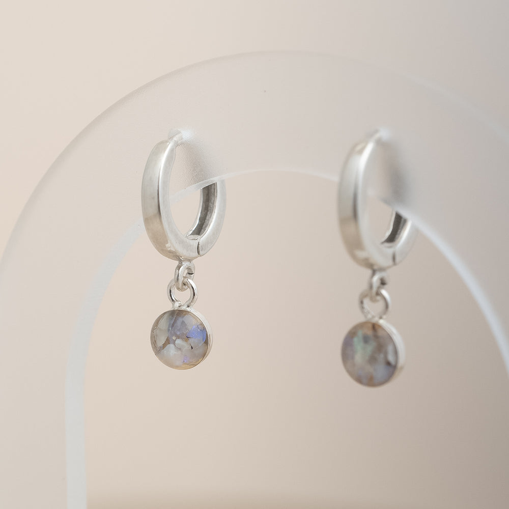 Opal Hoop Earrings