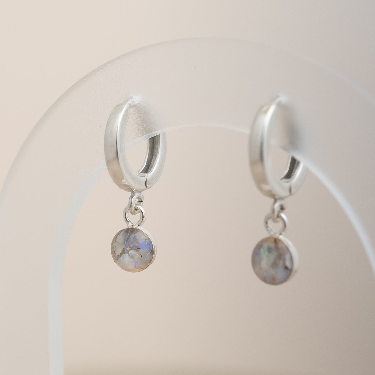 Opal Hoop Earrings