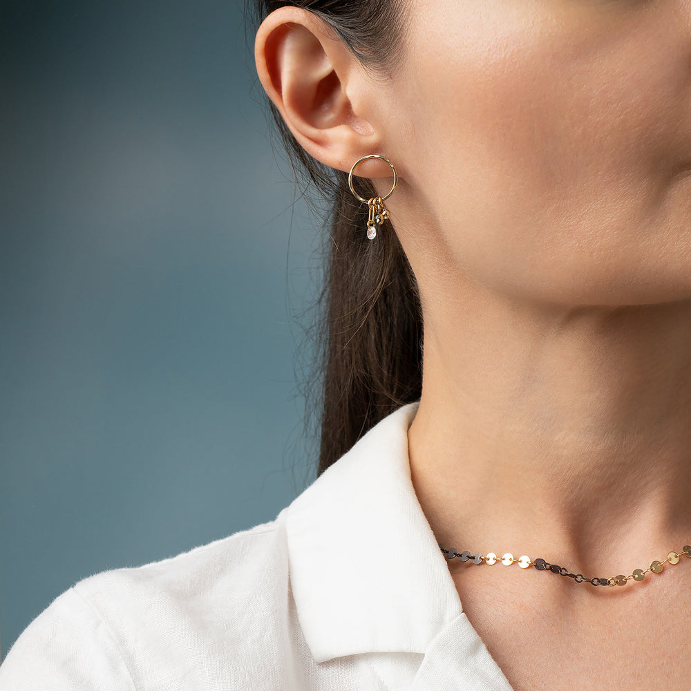 
                      
                        Charm Hoop Stud Earrings
                      
                    