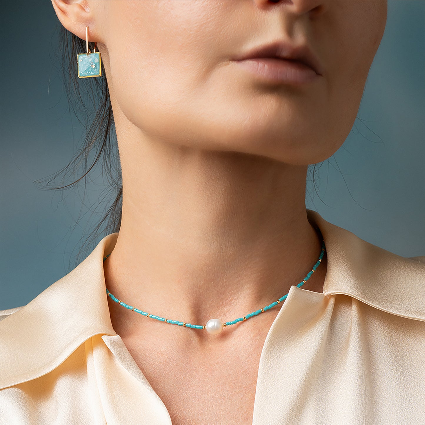 Ocean Square Earrings