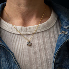 Flower Hexagon Violet Necklace - Kate Koel