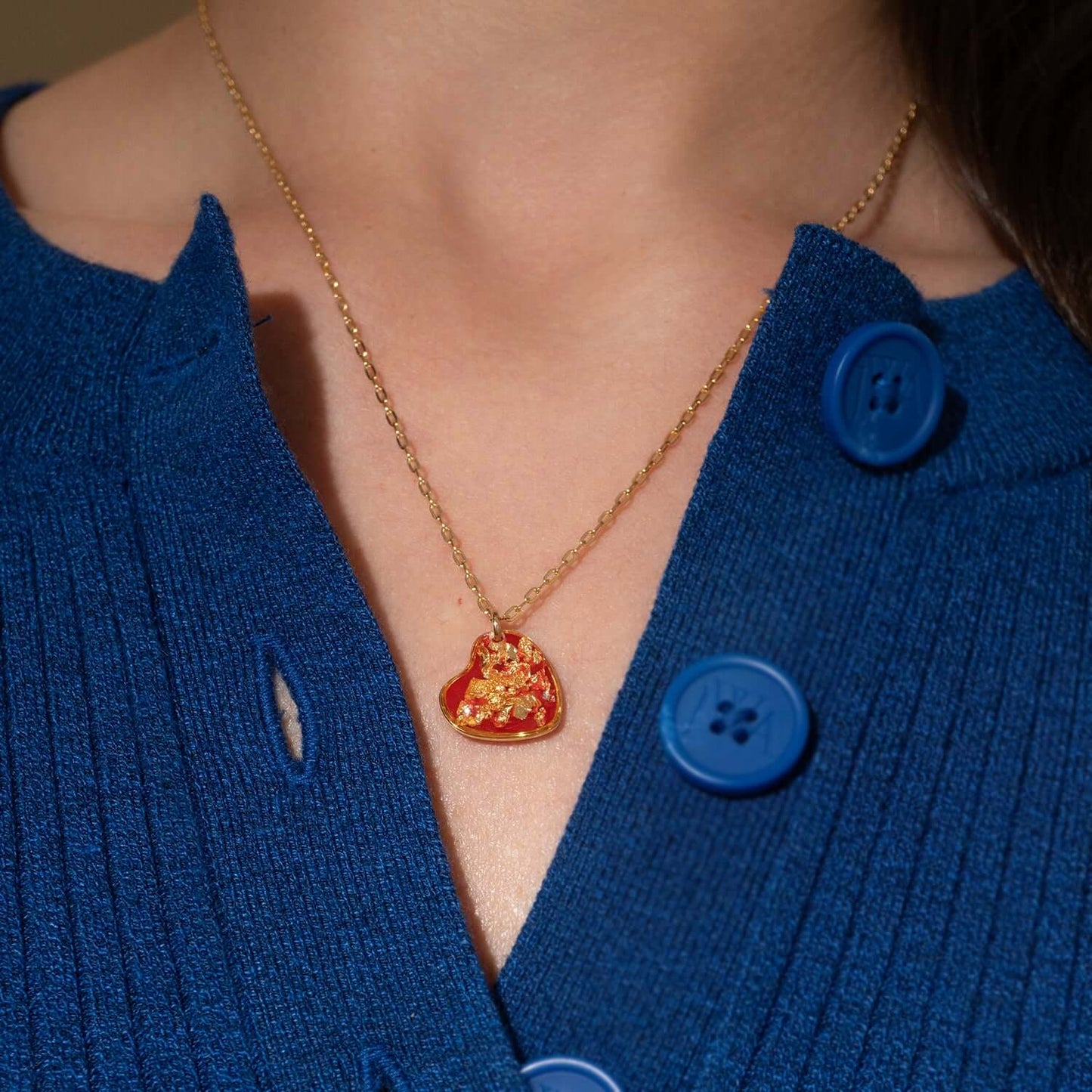 Foils Heart Necklace - Kate Koel