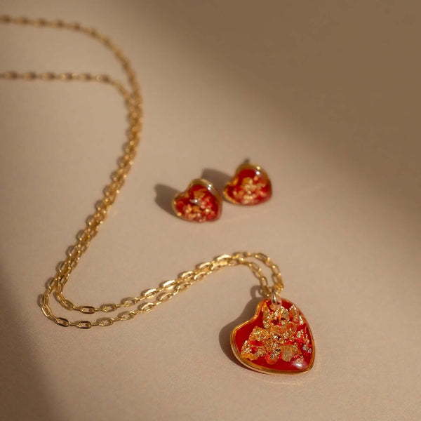 Foils Heart Necklace - Kate Koel