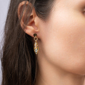 Forest Oval Dangle Earrings