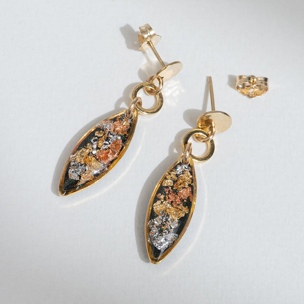 Forest Oval Dangle Earrings