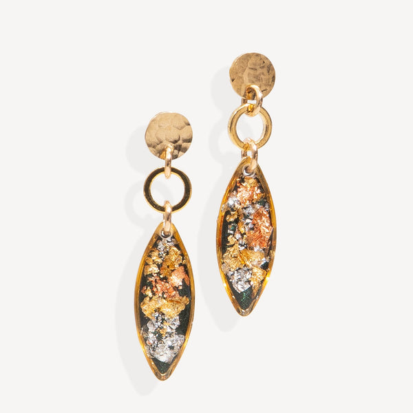 Forest Oval Dangle Earrings
