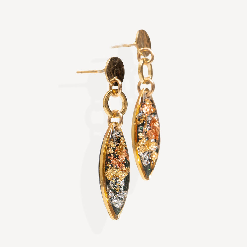 Forest Oval Dangle Earrings
