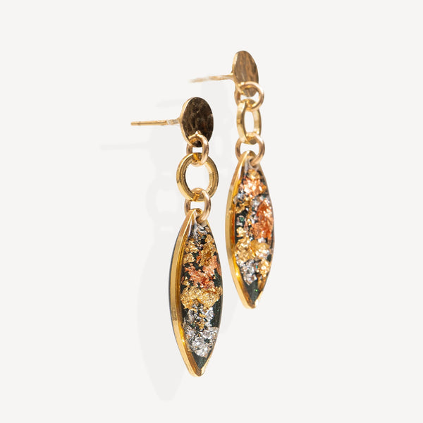 Forest Oval Dangle Earrings