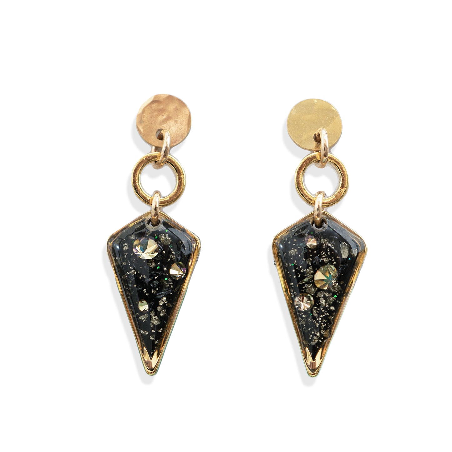 Dangling Diamond Galaxy Earrings