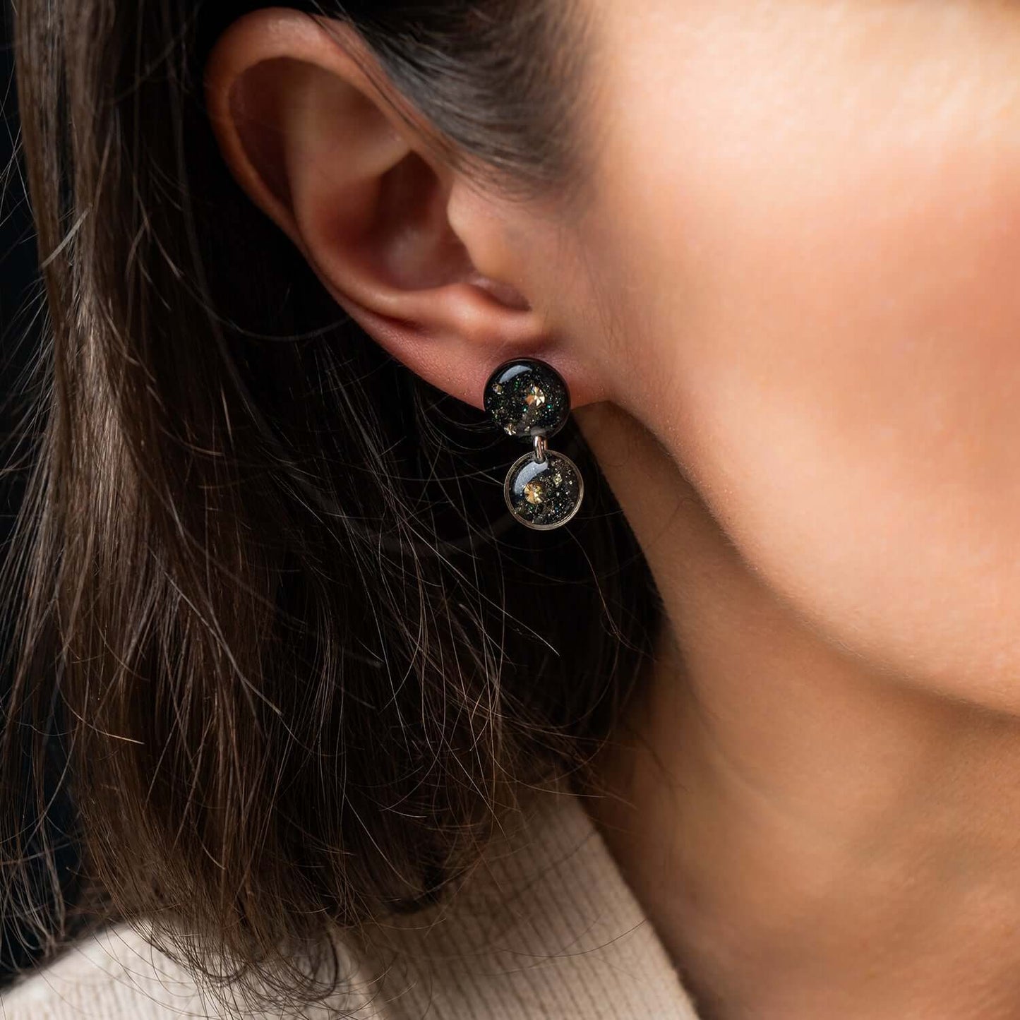 Galaxy Double Circle Stud Earrings - Kate Koel