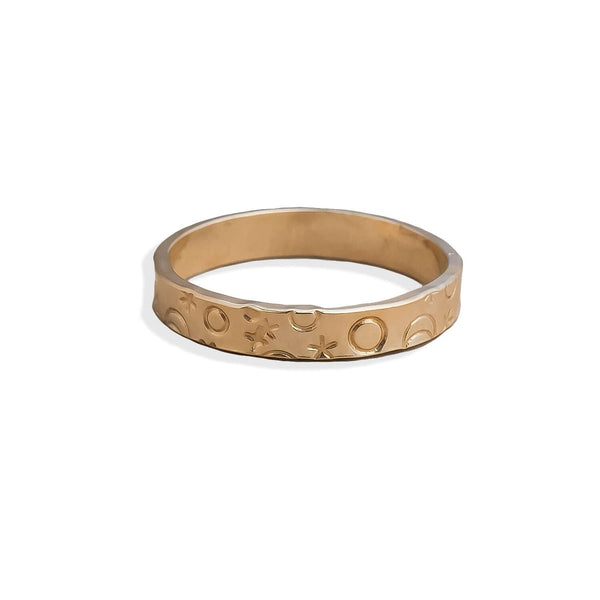 Galaxy Planet Stamped Ring - Kate Koel