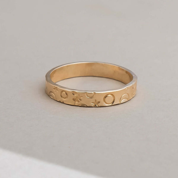 Galaxy Planet Stamped Ring - Kate Koel