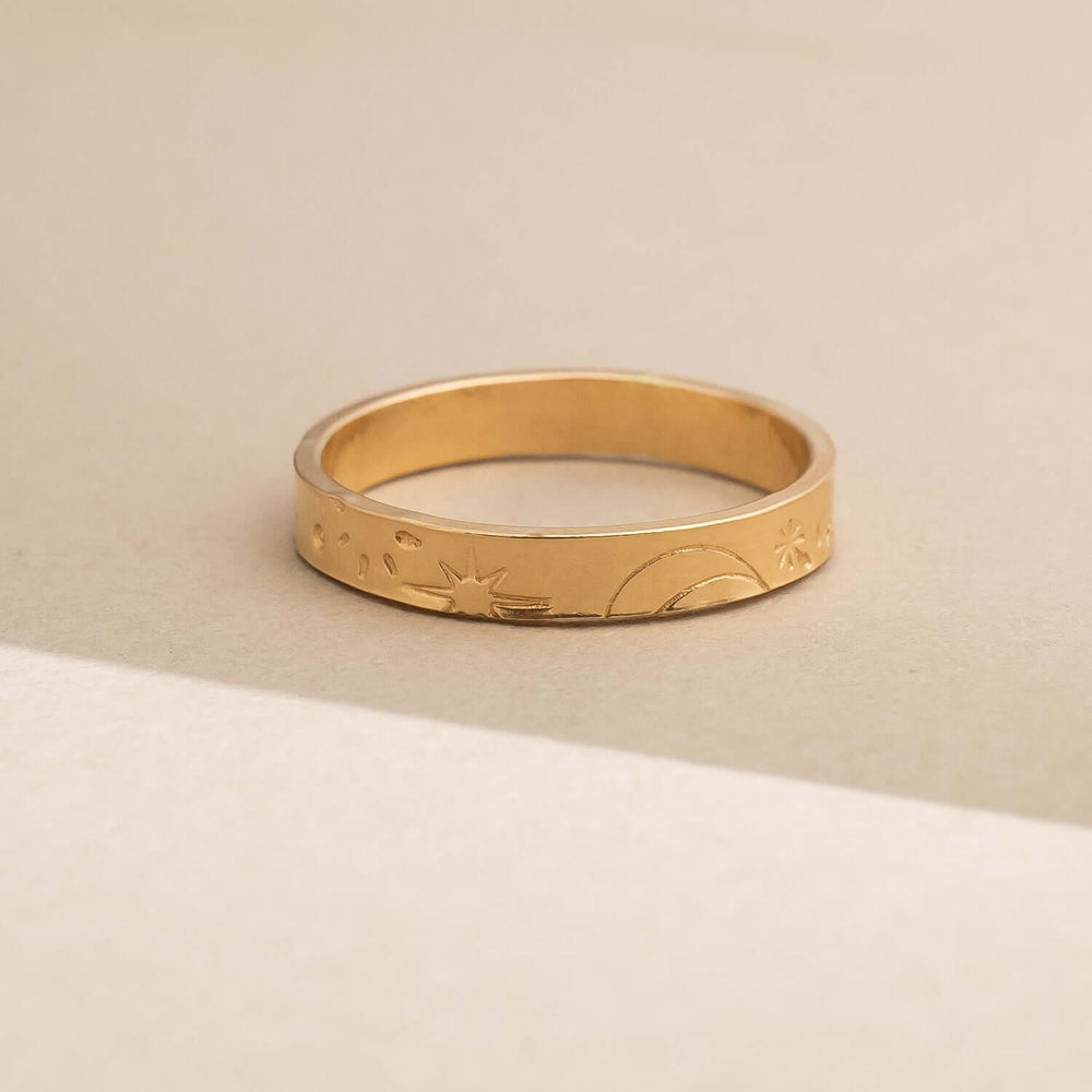 Galaxy Planet Stamped Ring - Kate Koel