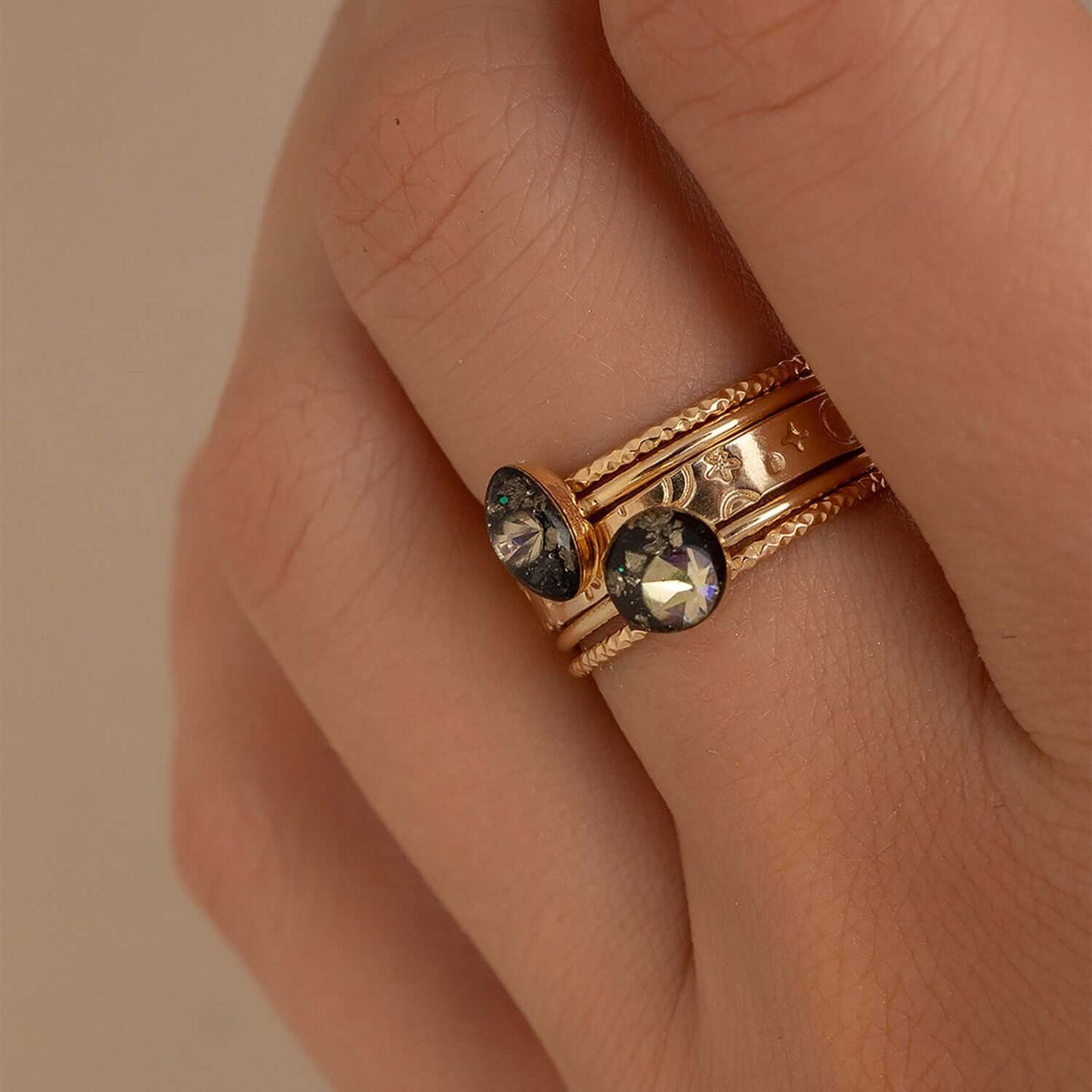 Galaxy Planet Stamped Ring - Kate Koel
